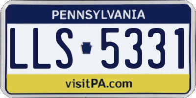 PA license plate LLS5331