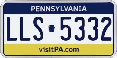 PA license plate LLS5332