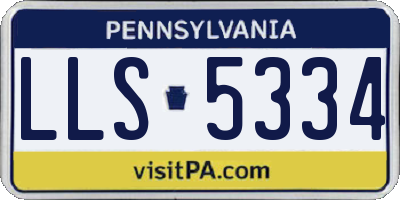 PA license plate LLS5334