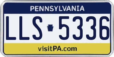 PA license plate LLS5336