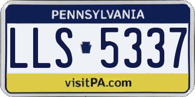 PA license plate LLS5337