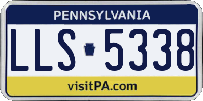 PA license plate LLS5338