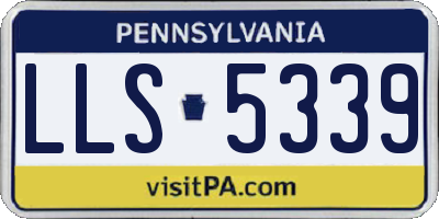 PA license plate LLS5339