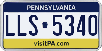 PA license plate LLS5340