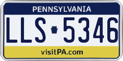 PA license plate LLS5346