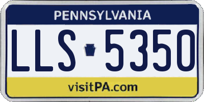 PA license plate LLS5350