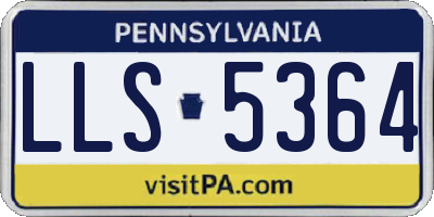 PA license plate LLS5364