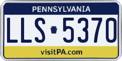 PA license plate LLS5370