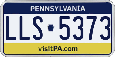PA license plate LLS5373