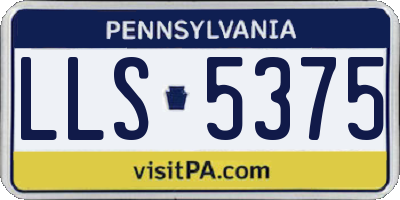 PA license plate LLS5375
