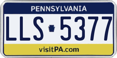 PA license plate LLS5377