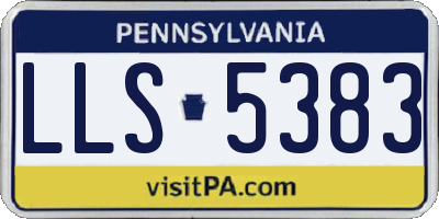 PA license plate LLS5383