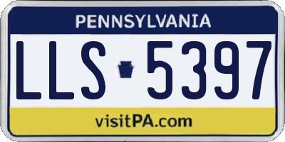 PA license plate LLS5397