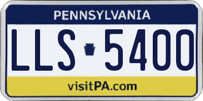 PA license plate LLS5400