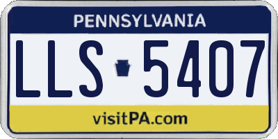 PA license plate LLS5407