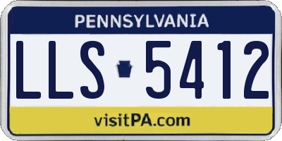 PA license plate LLS5412