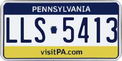 PA license plate LLS5413