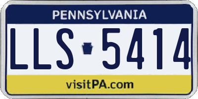 PA license plate LLS5414