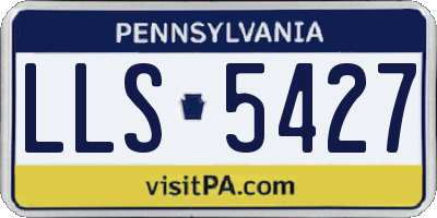 PA license plate LLS5427