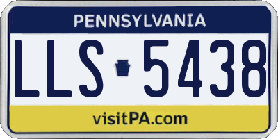PA license plate LLS5438