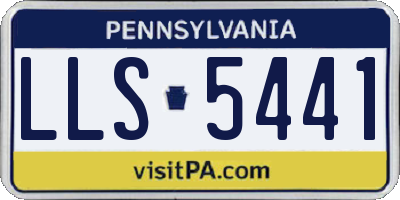 PA license plate LLS5441