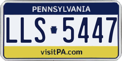 PA license plate LLS5447