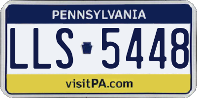 PA license plate LLS5448