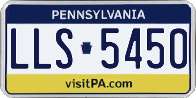 PA license plate LLS5450