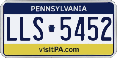 PA license plate LLS5452