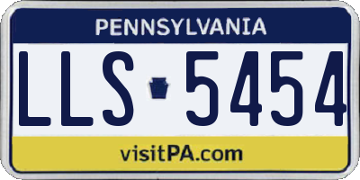 PA license plate LLS5454