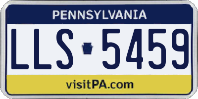 PA license plate LLS5459
