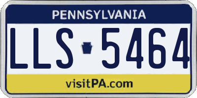 PA license plate LLS5464