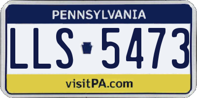 PA license plate LLS5473