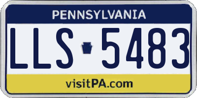 PA license plate LLS5483