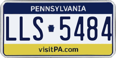 PA license plate LLS5484