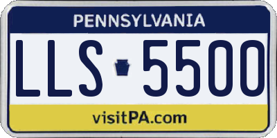 PA license plate LLS5500
