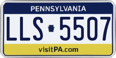 PA license plate LLS5507
