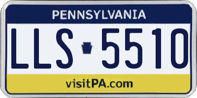 PA license plate LLS5510