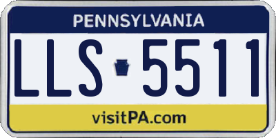 PA license plate LLS5511