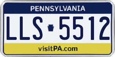 PA license plate LLS5512