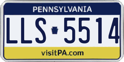 PA license plate LLS5514