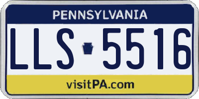 PA license plate LLS5516