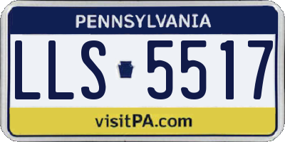 PA license plate LLS5517
