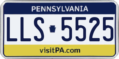 PA license plate LLS5525