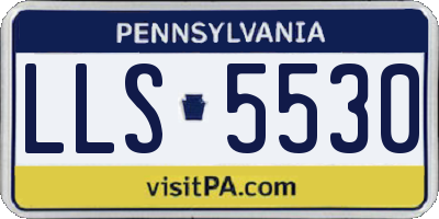 PA license plate LLS5530