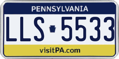 PA license plate LLS5533