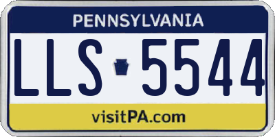 PA license plate LLS5544
