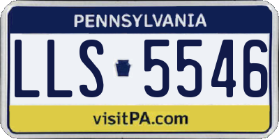 PA license plate LLS5546