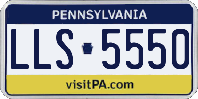 PA license plate LLS5550