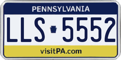 PA license plate LLS5552